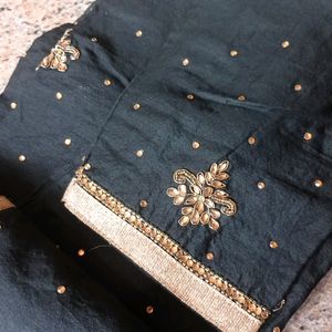 Z Black Wedding Kurti Dupatta Set