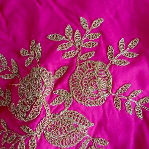 Umbrella Fancy Dress With Kundhan Work Pink Colour Never Used