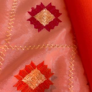 Dress Material With Fulkari