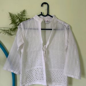 Chikan Cotton Shrug