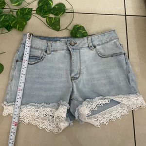 Mesh Lace Top And Shorts Set