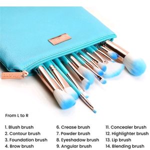 ✨Make Up Brushes With Premium Leather Pouch