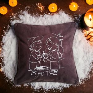 Embroidery Cushion Cover For Rakhi Gift