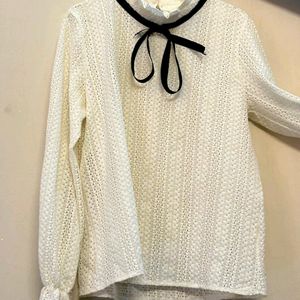 Off White Formal Top