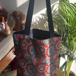 ETHNIC ORANGE TOTE BAG