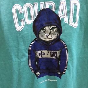 Comrad Cat Turquoise Blue T-shirt