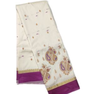 Banarasi Silk Saree With Embroidery Work