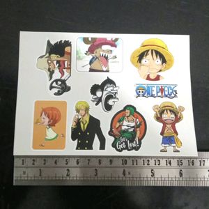9 One Piece Anime Stickers (1 Sheet)