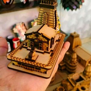 Kedarnath Wooden 3D Temple Small Size