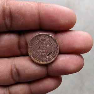 1/2 Pice (1892)- Rare Bronze Metal Coin