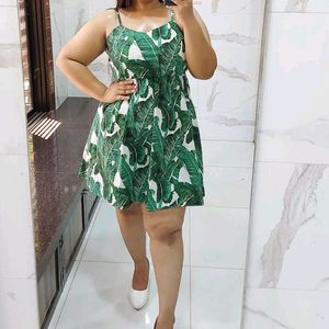 Tropical Printed Summer Dress