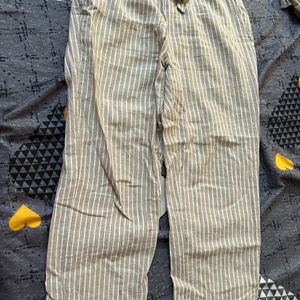 Parory Beige And White Striped Trousers- Worn Once