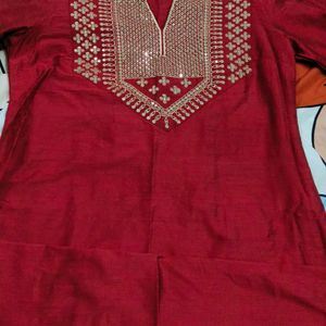 Elegant Maroon Kurta Set