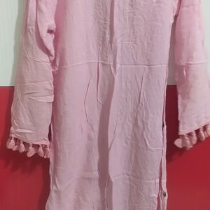 Pink Embroidery Kurti