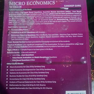 Class 11 Microeconomics Book