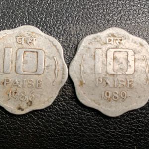 10 PAISA COIN COMBO SET 1986- 1989