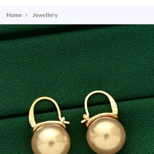 TEARS OF MERMAID- GOLDEN PEARL EARRINGS