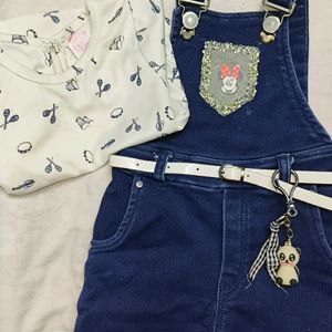 Baby Girl Cute Top and jean( With Belt)