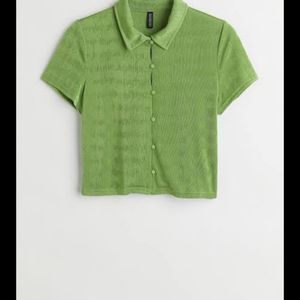 H&M Green Crop Tee