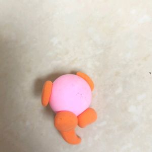 Cute Elephant Clay Keychain