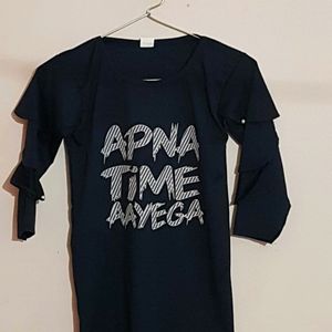 012 Lycra Apna Time Aayega Top For Girls