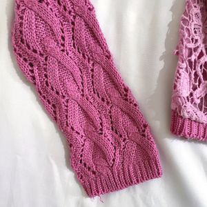 Pinterest Crochet Pink Pullover Top