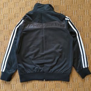 ADIDAS BLACK ZIPPER UPPER JACKET