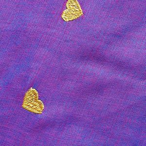 Embroidery Love Design Cotton Blend Saree