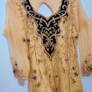 Golden Kurta With Dupatta PARTY WEAR