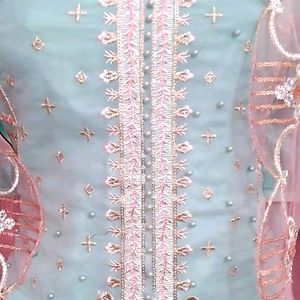 Pakistani Embroidered Fancy Dress Material