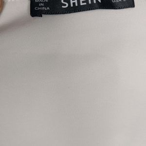 Off Shoulder of White Top From Shein