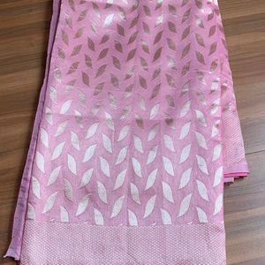 Price Drop💥💥 Pink Colour New Saree With Blouse