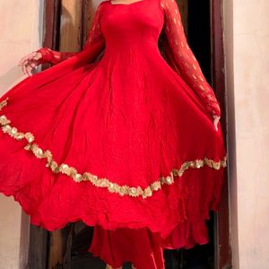 Red Anarkali