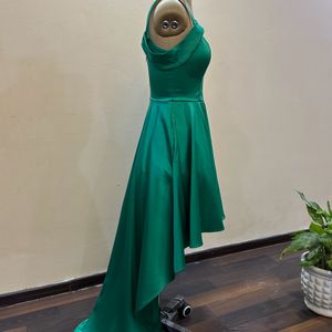 Green High Low Dress (Bust :32-34)