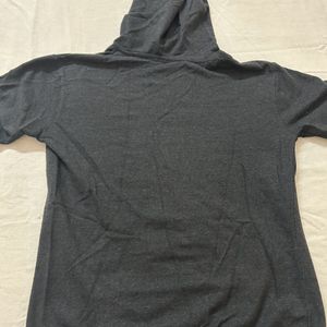 Black Printed Hoodie For Men