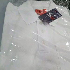 WHITE POLO TSHIRT -XL SIZE