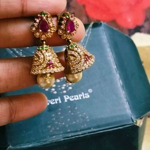 Pretty Pink Stone Jhumka 🌷