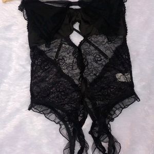 Black Lacy Intimate Wear Bodysuit