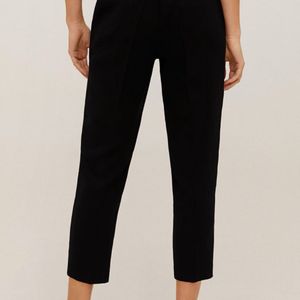 Mango Straight Fit Formal Cropped Trousers