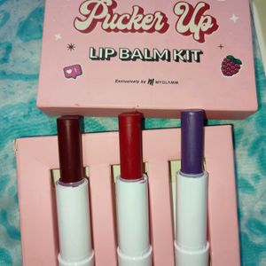 Combo Of Pucker Up Lipbalm& PowerTrip Mini Lip Kit