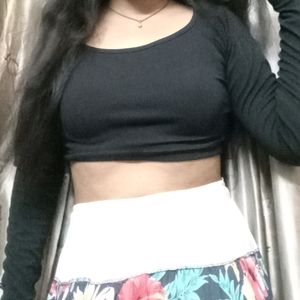 Black Crop Top For Girls