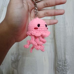 Crochet Pink Octopus Keychain 💗🐙