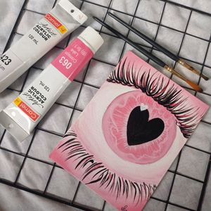 Aesthetic Pink Eye Painting 🎀💕