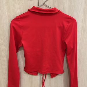 Newme Xs Red Crop Top