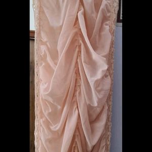 2 piece Pretty peach lacy delicate Nighty Gown Set