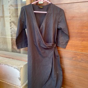 Jett Black Wrap Dress