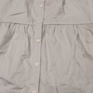 Sky Blue Front Button Up Waist 30 Inch Skirt