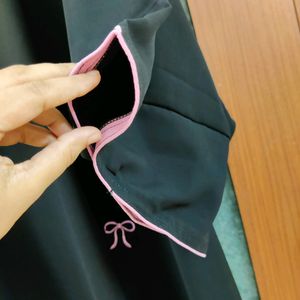 Most Trending Pink Bow Embroidery Abaya