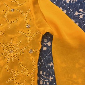 Yellow ladies Top, Sequined , M