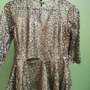 Cinched Sequence Top New With Tag